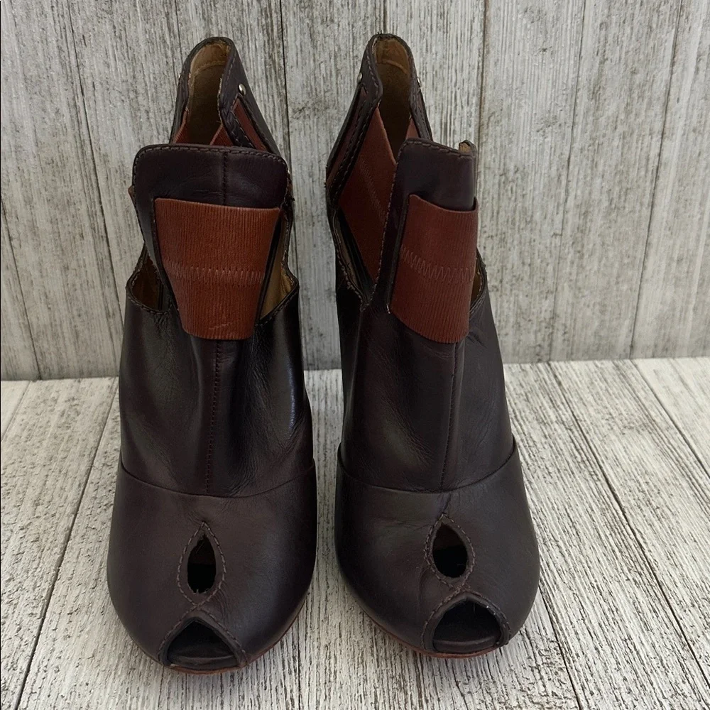 Y2K L.A.M.B. Dark Brown Leather Heels